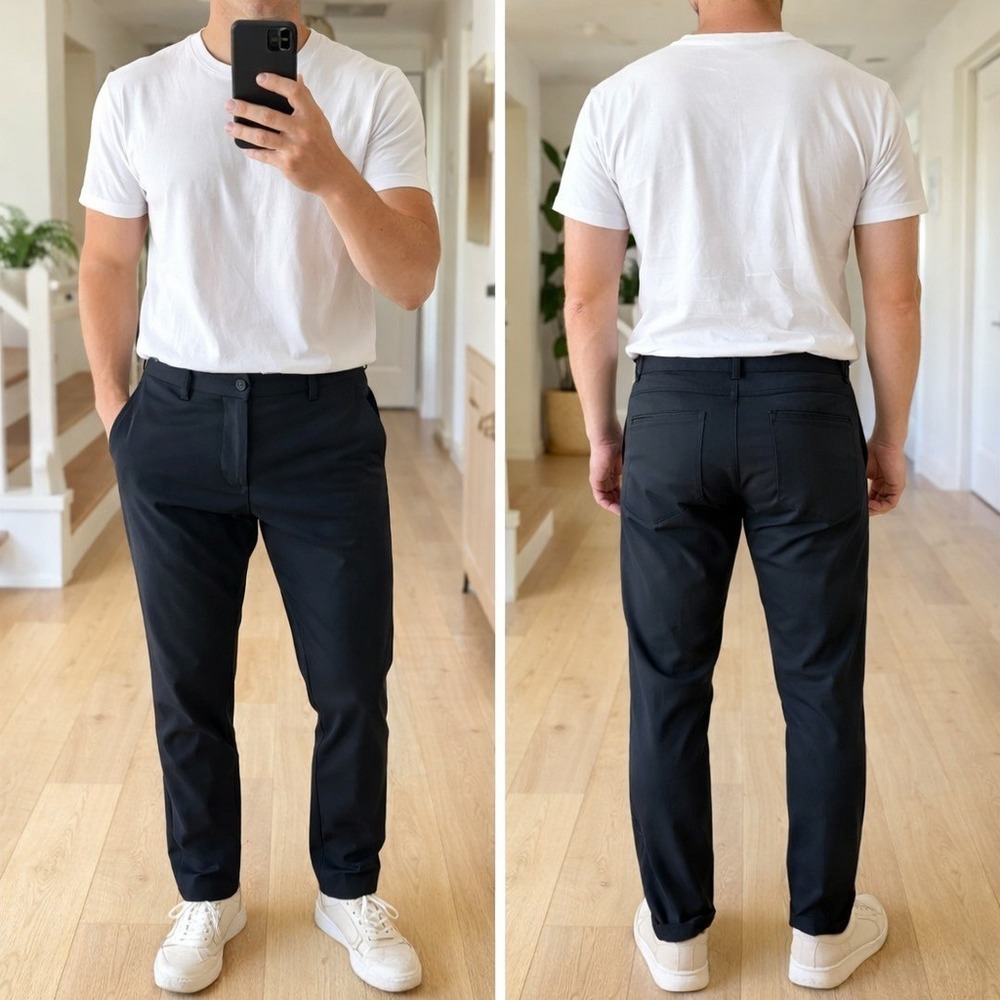 Old Navy Active Tech Hybrid Slim Pants Mens 31x32 Gray 4-Way Stretch Performance